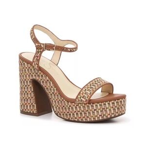 Jessica Simpson Kashet Woven Platform Block Heel Boho Chunky Brown Size 9M